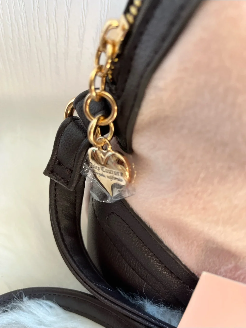 Y2K Inspired Juicy Couture Velour Satchel Purse – Pink & Black